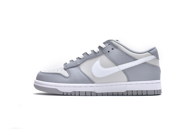 Men's Dunk Low White/Grey Shoes 0395 Men's Dunk Low White/Grey Shoes 0395
